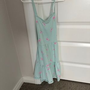 Girls Flamingo Print Summer Dress